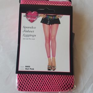 🌺 Hot Pink Fishnet Leggings